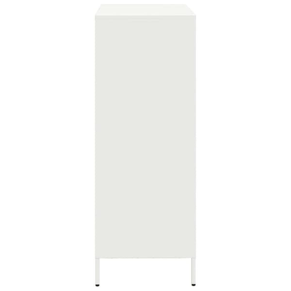 vidaXL Highboard hvit 68x39x103,5 cm stål