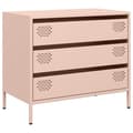 Miniatyrbilde 3 av 11: vidaXL Skjenk rosa 68x39x58,5 cm kaldvalset stål