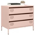Miniatyrbilde 2 av 11: vidaXL Skjenk rosa 68x39x58,5 cm kaldvalset stål