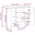 Miniatyrbilde 11 av 11: vidaXL Skjenk gammelt tre 88x30x64 cm konstruert tre