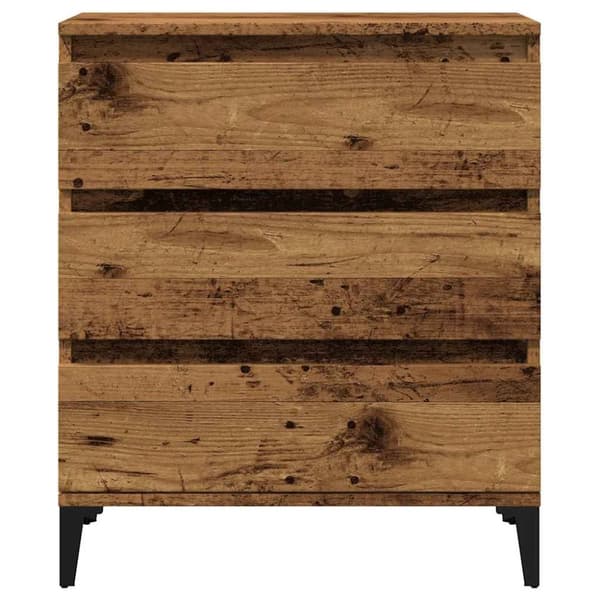 vidaXL skænk 60x35x70 cm konstrueret træ antikt træ