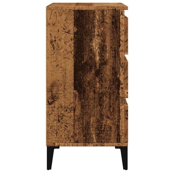 vidaXL skænk 60x35x70 cm konstrueret træ antikt træ