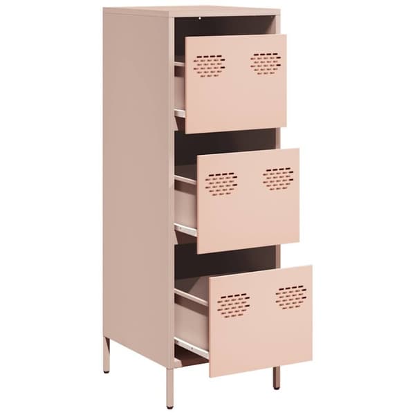 vidaXL Highboard rosa 39x35x103,5 cm stål