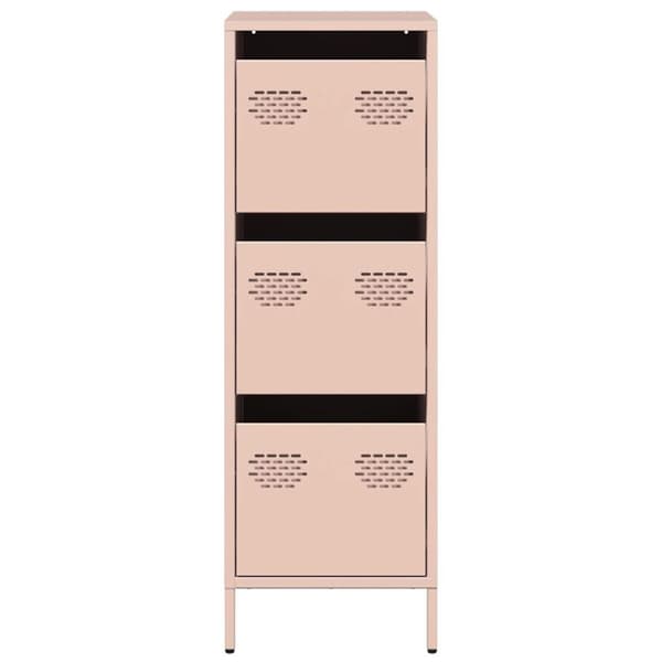 vidaXL Highboard rosa 39x35x103,5 cm stål