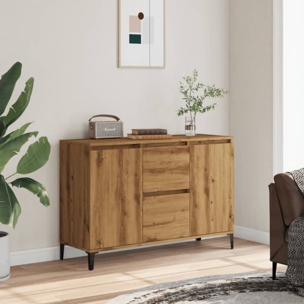 vidaXL Skjenk artisan eik 102x35x70 cm konstruert tre