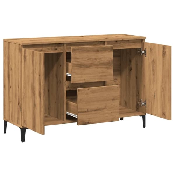 vidaXL Skjenk artisan eik 102x35x70 cm konstruert tre