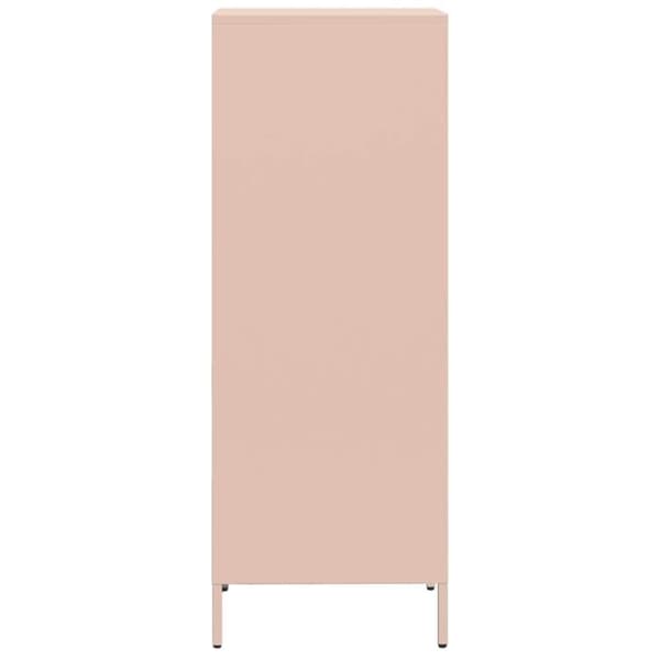 vidaXL skab 35x39x103,5 cm stål lyserød