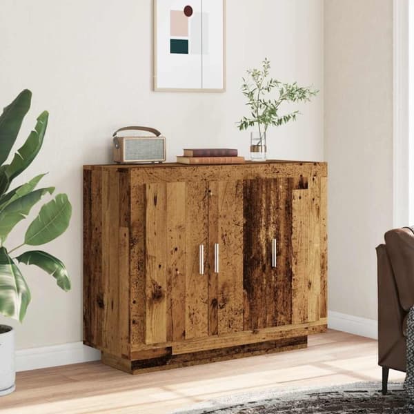 vidaXL Skjenk gammelt tre 92x35x75 cm konstruert tre