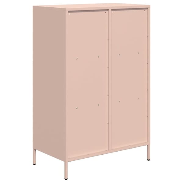 vidaXL Högskåp rosa 68x39x103,5 cm stål