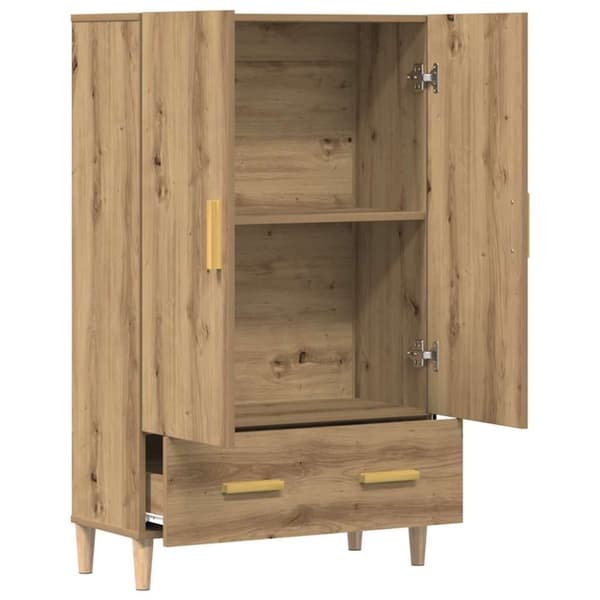 vidaXL skab 70x31x115 cm konstrueret træ artisan egetræsfarve