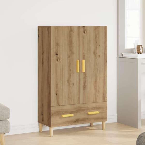 vidaXL skab 70x31x115 cm konstrueret træ artisan egetræsfarve