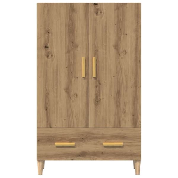 vidaXL Highboard artisan eik 70x31x115 cm konstruert tre