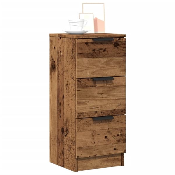 vidaXL skænke 2 stk. 30x30x70 cm konstrueret træ antikt træ