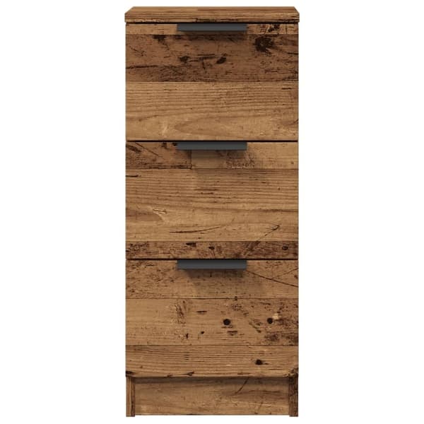 vidaXL skænke 2 stk. 30x30x70 cm konstrueret træ antikt træ