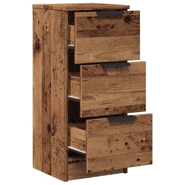 vidaXL skænke 2 stk. 30x30x70 cm konstrueret træ antikt træ