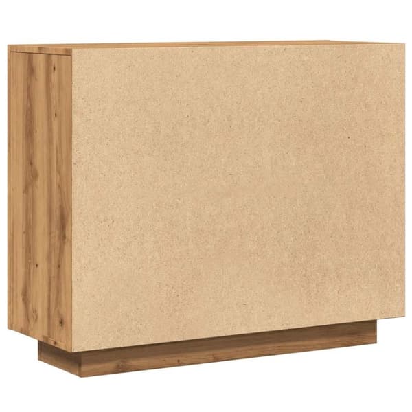 vidaXL skænk 92x35x75 cm konstrueret træ artisan eg