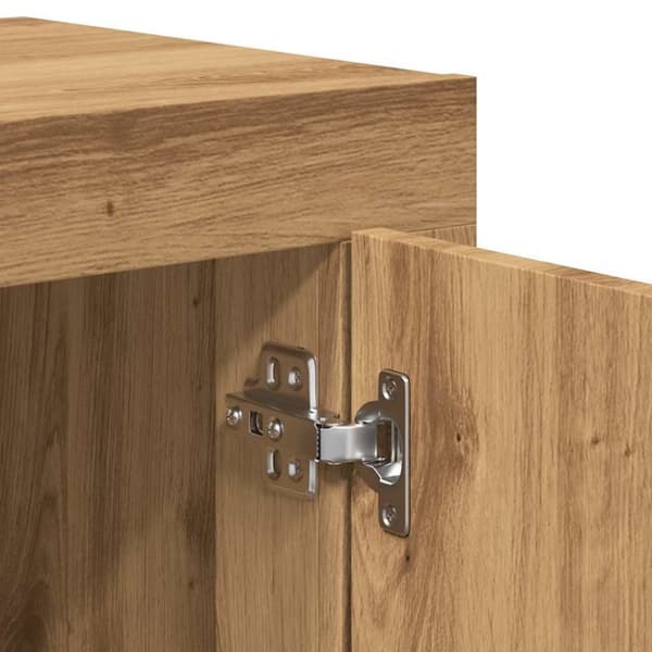 vidaXL skænk 92x35x75 cm konstrueret træ artisan eg