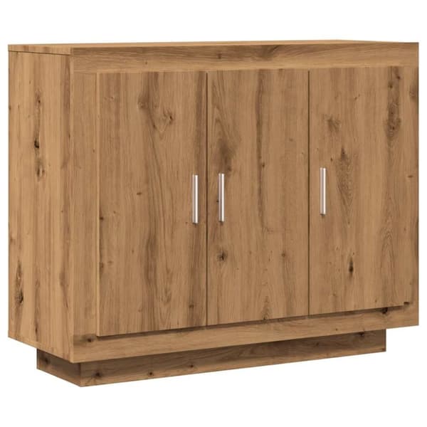 vidaXL skænk 92x35x75 cm konstrueret træ artisan eg