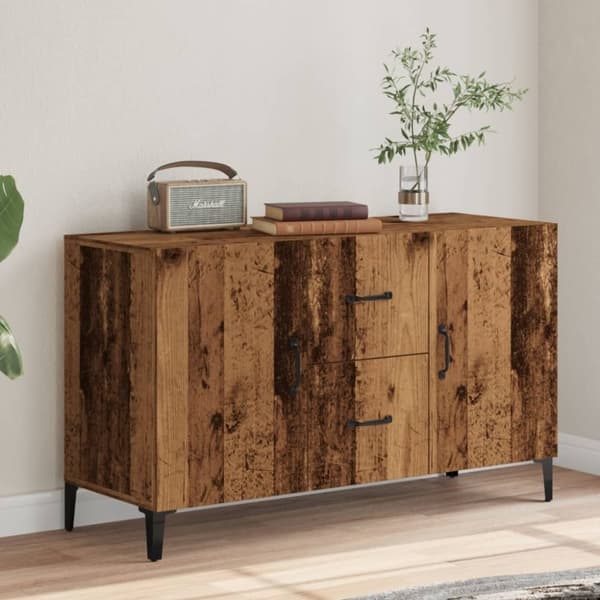 vidaXL skænk 100x36x60 cm konstrueret træ gammelt træ-look