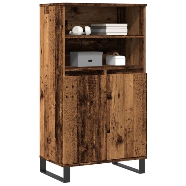 vidaXL Highboard gammelt tre 60x36x110 cm konstruert tre