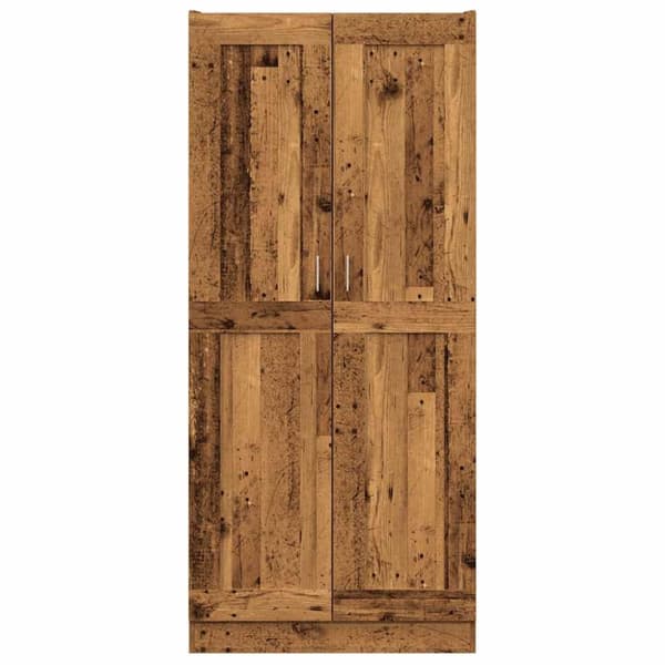 vidaXL højskab 82,5x30,5x185 cm konstrueret træ antikt træ
