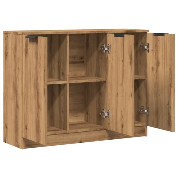 vidaXL skænk 90,5x30x70 cm konstrueret træ kunsteg