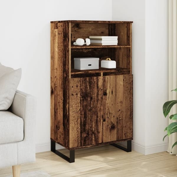 vidaXL skab 60x36x110 cm konstrueret træ gammelt træ-look