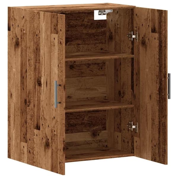 vidaXL Veggmontert skap gammelt tre 69,5x34x90 cm