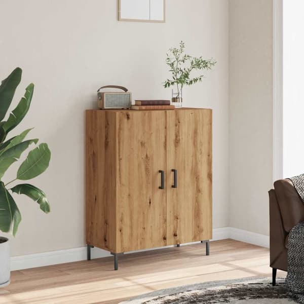 vidaXL Skjenk artisan eik 69,5x34x90 cm konstruert tre