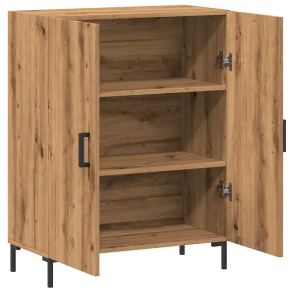 vidaXL Skjenk artisan eik 69,5x34x90 cm konstruert tre