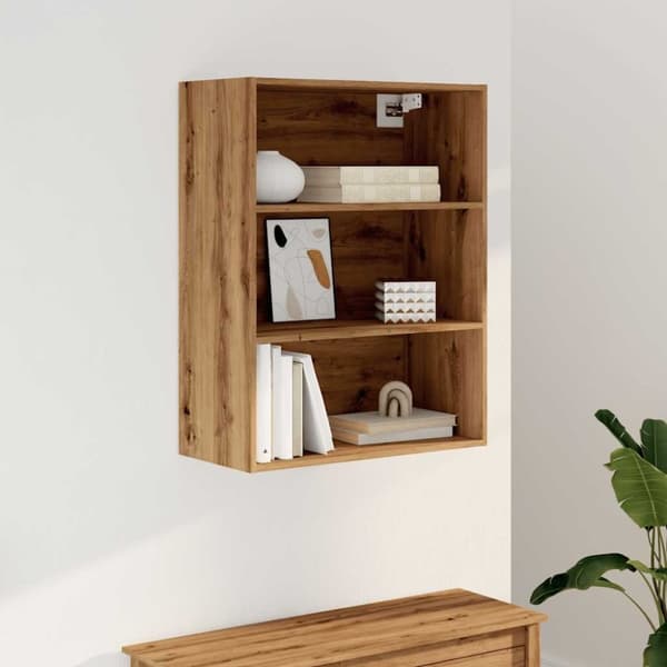 vidaXL Väggskåp artisan ek 69,5x32,5x90 cm