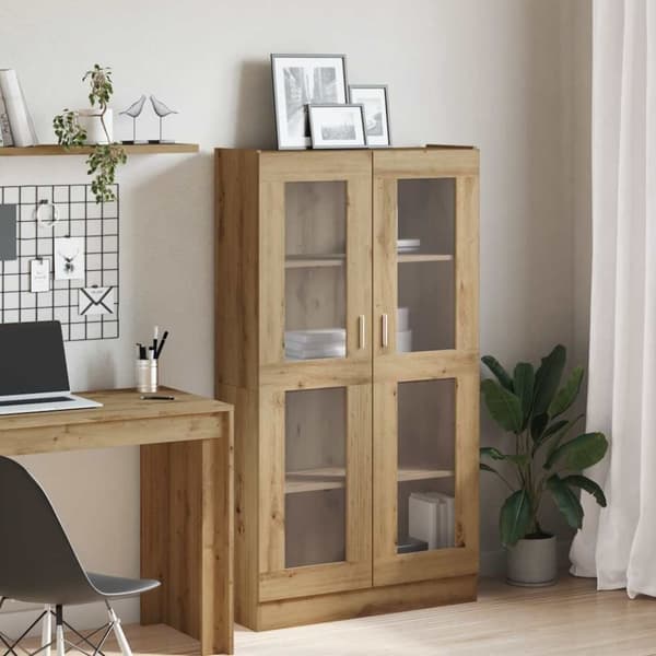 vidaXL Highboard artisan eik 82,5x30,5x150 cm konstruert tre