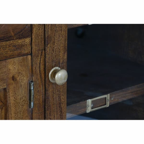 Skänk DKD Home Decor Glas Akaciaträ (150 x 40.5 x 80 cm)