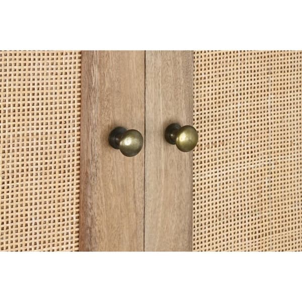 Skåp DKD Home Decor Brun Naturell Mangoträ 90 x 40 x 180 cm