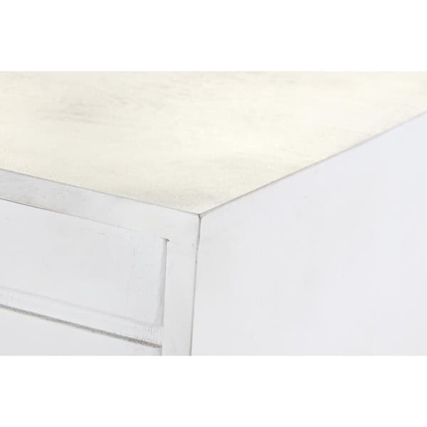 Skänk DKD Home Decor Romb Vit Mässing Mangoträ (157 x 43 x 84 cm)