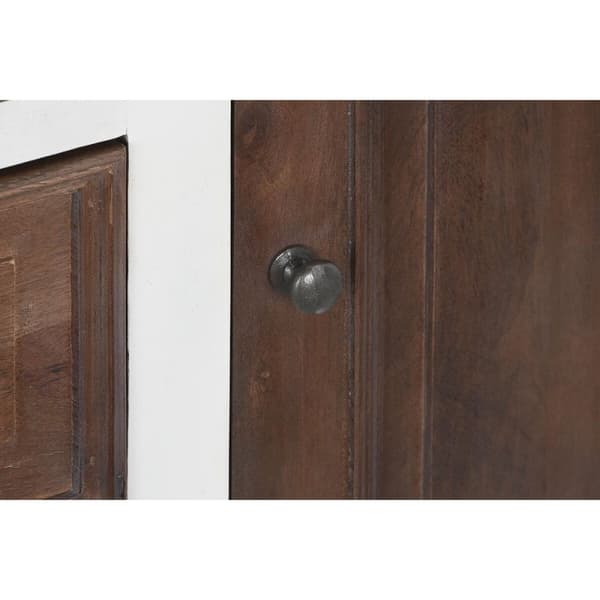 Skänk DKD Home Decor Vit Mörkbrun Mangoträ (180 x 46 x 83 cm)