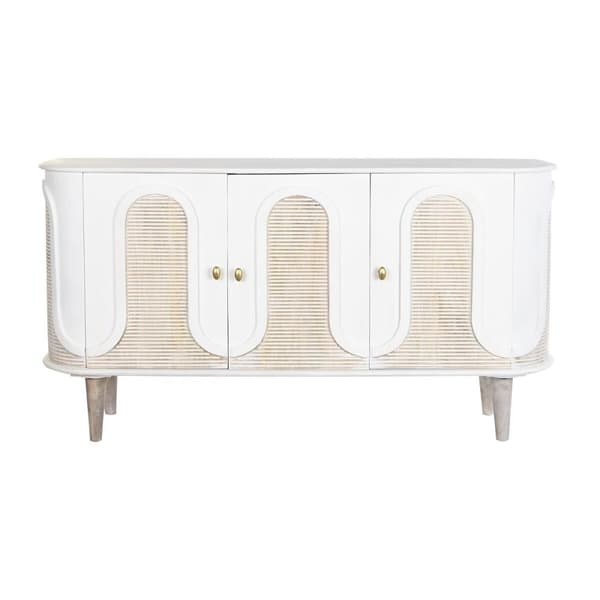 Skänk DKD Home Decor Vit Naturell 153 x 41 x 83 cm