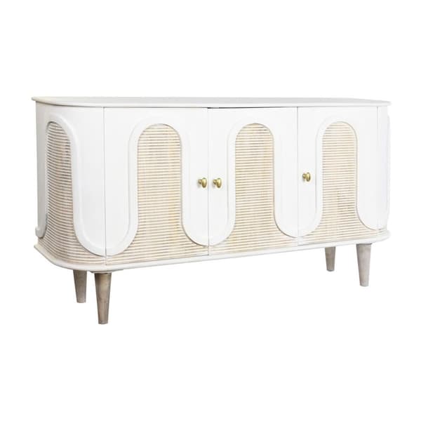 Skänk DKD Home Decor Vit Naturell 153 x 41 x 83 cm