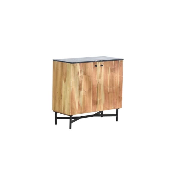 Skänk Home ESPRIT Svart Naturell Marmor Akaciaträ 88 x 40 x 85 cm