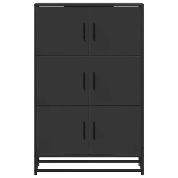vidaXL skab 68x35x106,5 cm konstrueret træ og metal sort