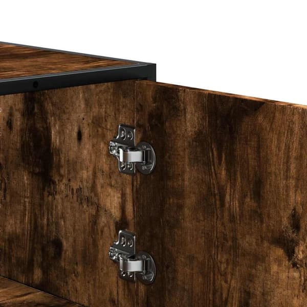 vidaXL Highboard Savustettu tammi Suunniteltu puu ja metalli