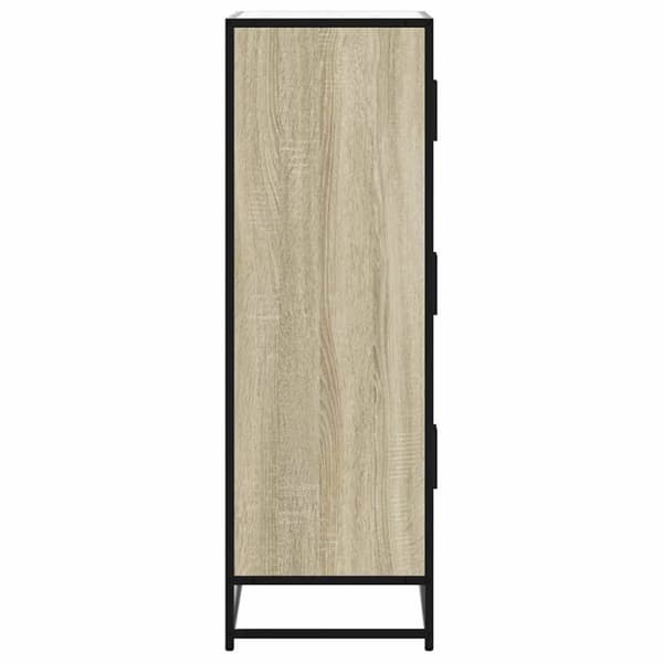 vidaXL skab 68x35x106,5 cm konstrueret træ og metal sonoma-eg