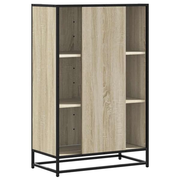 vidaXL skab 68x35x106,5 cm konstrueret træ og metal sonoma-eg