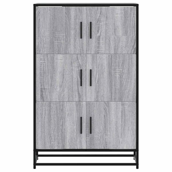 vidaXL skab 68x35x106,5 cm konstrueret træ og metal grå sonoma-eg