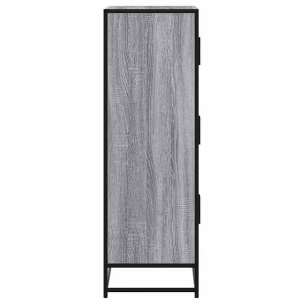 vidaXL skab 68x35x106,5 cm konstrueret træ og metal grå sonoma-eg