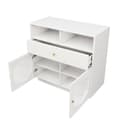 Miniatyrbillede 9 af 9: Moderne skænk - 1 skuffe, 4 hylder og åbent rum - MDF - Hvid