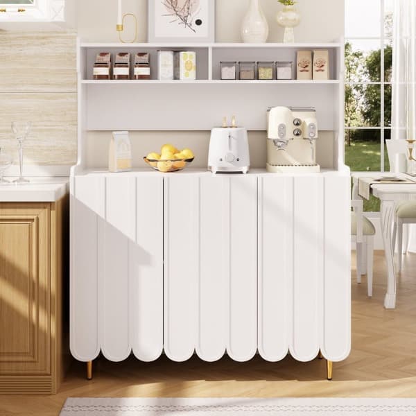 Huat sideboard - 3 fack och 3 dörrar - tillverkad av MDF - vit