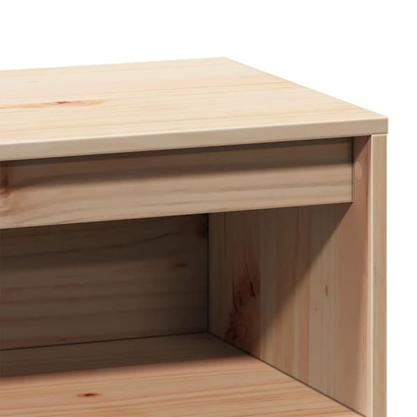 vidaXL højskab 89x34x116,5 cm massivt fyrretræ