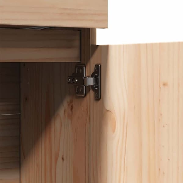 vidaXL højskab 89x34x116,5 cm massivt fyrretræ