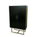 Miniatyrbillede 1 af 9: Skab DKD Home Decor   110 x 50 x 180 cm Sort Metal Poppel